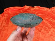 ｃ　青銅耳盃　耳杯　漢時代　古代中国　遺跡発掘品　金工　副葬品　/供養　シルクロード　墳墓　古墳　霊獣　文化財　明器　来世_画像4