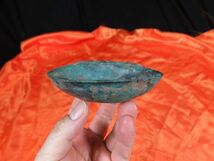 ｃ　青銅耳盃　耳杯　漢時代　古代中国　遺跡発掘品　金工　副葬品　/供養　シルクロード　墳墓　古墳　霊獣　文化財　明器　来世_画像6