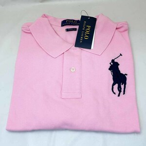 新品 POLO RALPH LAUREN ポロラルフローレン ビッグポニーポロシャツ ピンク ボーイズXLサイズ