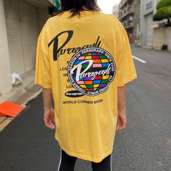 パラグラフ 正規品 直輸入 ワールド トラベル Tシャツ イエロー