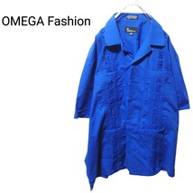 【OMEGA Fashion】刺繍入り キューバシャツ A-832_画像1