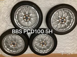 スバル　BBS ホイールタイヤ　スタッドレス　17インチ　PCD100