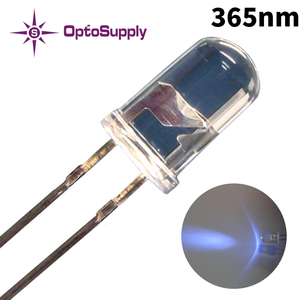 LED 5mm 砲弾型 紫外線 OptoSupply 365nm OSV1YL5111A 10個