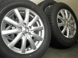 ■美品/山あり■アルミ付き スタッドレス 195/65R15 4本セット■プリウス/カローラツーリング/ウイッシュ他■