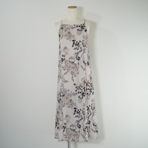 AMERI アメリ 2WAY FLOWER LAYERED SHEER DRESS フラワーレイヤードシアードレス ワンピース 重ね着 ロング ノースリーブ 花柄の画像6