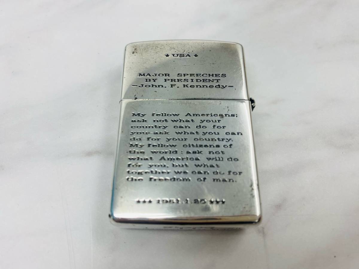 G 1円～ ZIPPO ジッポー J.F.K. ケネディ大統領 シリアルあり 中古