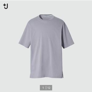 新品未使用 XL ユニクロ +J スーピマコットンリラックスフィットクルーT（半袖) 03 GRAY