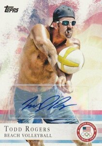 2012 TOPPS OLYMPICS Todd Rogers Auto Auto トッド・ロジャース直筆サインカード 米男子ビーチバレー 五輪金