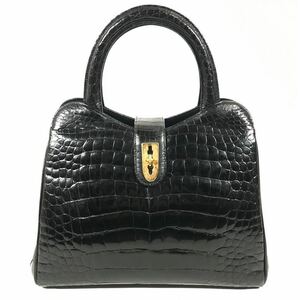 [ дракон ] подлинный товар Ryu крокодил ручная сумочка чёрный цвет серия большая сумка wani кожа женский женский 
