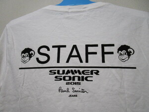 ポールスミスｘサマーソニック２０１５ ＳＴＡＦＦ用Ｔシャツ（サマソニ１５SUMMER SONICスタッフ関係者用Ｔシャツ音楽フェス）