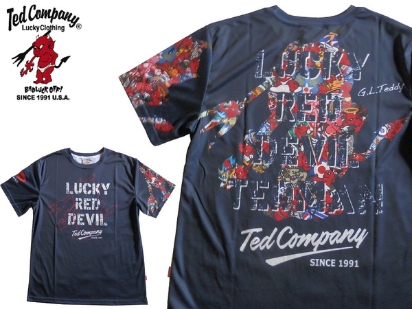 テッドマン/TEDMAN/Mサイズ/ドライ半袖Tシャツ/TDRYT-1300/ネイビー/エフ商会/新品/送料無料/アメカジ/吸水速乾