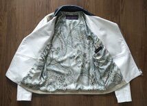 15SS 良品 ETRO エトロ シルク ペイズリー柄裏地 カーフ スムースレザー×スエード ダブルライダース ジャケット 子牛皮 メンズ M ブルゾン_画像8