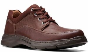 送料無料 Clarks 28.5cm ビジネス スニーカー マホガニー ブラウン シューズ レザー 革 スーツ ローファー ブーツ スリッポン ゴア JJJ165