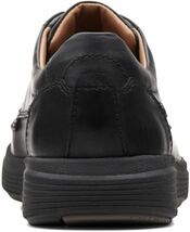 送料無料 Clarks 24cm ビジネス スニーカーブラック シューズ レザー 革 カジュアル スーツ ローファー ブーツ スリッポン ゴア JJJ167_画像3