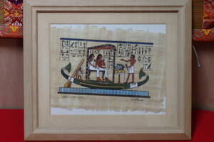 Art Auction 中古 飾り額 古代エジプト壁画 美術品 壁掛け インテリア アンティーク, 美術品, 絵画, その他
