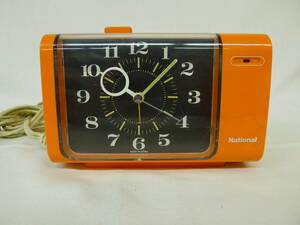 ff069*[ Junk ] Showa Retro electrification OK National/ National cooking timer TE62 orange bracket clock /60