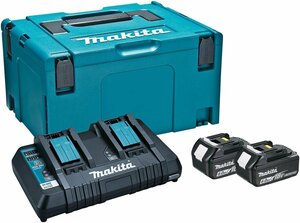 マキタ makita 純正 パワーソースキット1 A-61226 2口急速 充電器 DC18RD 18V 6.0Ah バッテリ BL1860B マックパック(タイプ3) 建築 電池