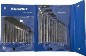 SIGNET (シグネット) 35065 25PCS 六角レンチ セット（ミリ＆インチ）35065 六角棒 レンチ ケース付 工具 機械 農機具 車 自動車 整備