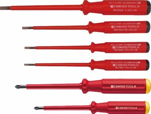 PB SWISS TOOLS スイスツール 5542 エレクトロ 絶縁ドライバーセット 5542 絶縁ドライバー 電工 電設 電気 工事 設備 1000V絶縁 保証