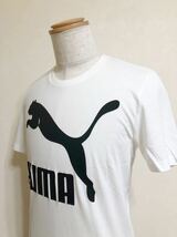【新品】 PUMA プーマ ビッグロゴ クルーネック Tシャツ トップス ホワイト サイズM 半袖 白 573810_画像8