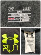 【良品】 UNDER ARMOUR HG FITTED RUN アンダーアーマー ヒートギア ランニング ウェア トップス サイズSM 長袖 チャコールグレー_画像5