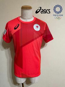 [ прекрасный товар ] asics JAPAN Asics Tokyo Olympic команда одежда TOKYO2020 JOC официальный футболка форма размер M короткий рукав 