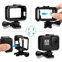 【送料無料】 GoPro HERO8 Black 用 フレームケース スポーツカメラアクセサリー ゴープロ 映像撮影アクセサリー_画像5