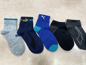 [ free shipping ] Junior Puma socks short socks 5 pair 21~23cm