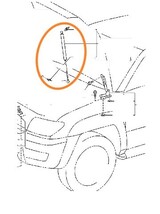 トヨタ ハイラックス サーフ KDN215,TRN21#,VZN21# 新品 純正 ボンネット ダンパー 左右セット フードサポート ステー ショック T0377-2_画像2