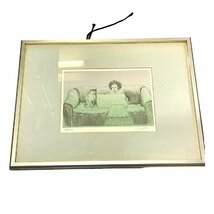 A226RZZ【中古品】作者不明 インテリア ねこ 絵 絵画 画 額縁あり インテリア 美術品_画像1