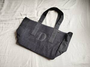  beautiful goods DRAWER Drawer tote bag nylon canvas cotton D print brand tag black black lady's *6