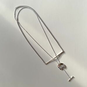 Multiway tie necklace silver No.1083