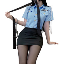 ミニスカポリス コスチューム コスプレ ハロウィン 仮装 衣装 制服 婦警 警察グッズ_画像1