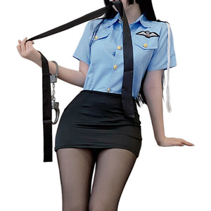  Mini ska Police костюм костюмированная игра Halloween маскарадный костюм костюм форма женщина-полицейский полицейский товар 