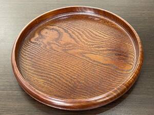 *[ natural tree made ... painting handmade lacquer ware ] wooden lacquer ware circle tray (...) outer diameter 30× height 3.8cm* unused goods 
