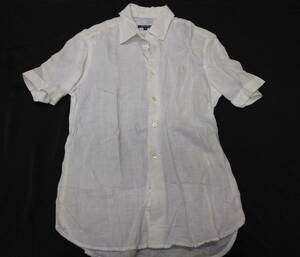  used ABAHOUSE Abahouse flax short sleeves shirt men's linen2 white 