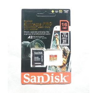 マイクロSDカード SANDISK【16GB】 アダプター付属 サンディスク 170MB/S a2 