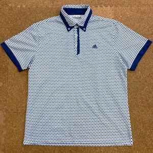 アディダス　adidas ポロシャツ ゴルフウェア　半袖シャツ　ゴルフ　ゴルフシャツ　XOサイズ　メンズ　紺　半袖　GOLF アディダスゴルフ 