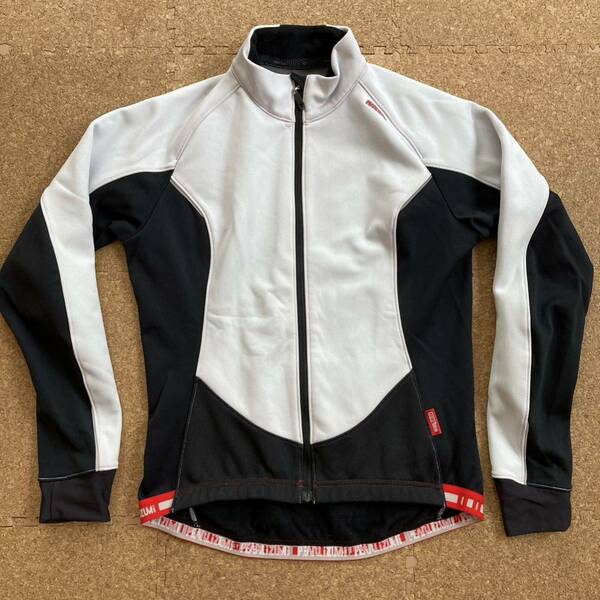 パールイズミ PEARL IZUMI サイクルウェア WIND BREAK サイクリングシャツ サイクルジャージ Mサイズ 白黒赤 レディース 裏起毛 長袖JACKET