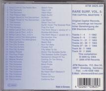CD『 Rare Surf Vol.5 / The Capitol Masters 1 』エレキ サーフミュージック オールディーズ_画像2