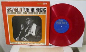 * RED WAX * Lightnin' Hopkins First Meetin' [ US '63 World Pacific Records ST-1817 ]