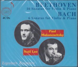 [4CD/Doremi]ベートーヴェン:ヴァイオリン・ソナタ全集(第1-10番)他/P.マカノウィツキー(vn)&N.リー(p) 1955-1956他