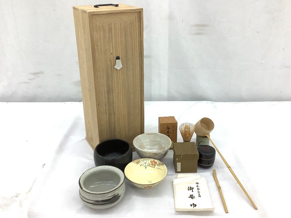 店舗良い 木箱入り 茶道具セット 一式 と茶碗 陶芸 - education.semel