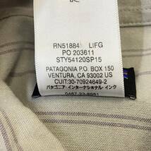 patagonia ORGANIC COTTON 半袖 ボタンダウンシャツ L ストライプ BDシャツ 2015年製 パタゴニア オーガニックコットン 54120_画像6