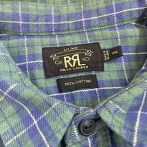 RRL Ralph Lauren ネルシャツ XXL チェック柄 ボタンシャツ 長袖 ボタンダウン フランネルシャツ ダブルアールエル ラルフローレン_画像2