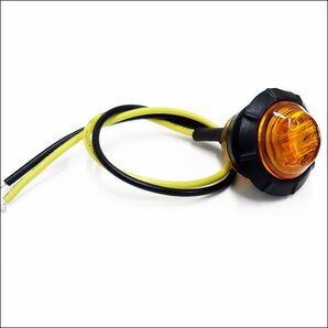 LEDウインカー 4個セット バイク汎用 12V 小型 マーカーランプ アンバー 埋込タイプ (X67) メール便送料無料/23Ξの画像3