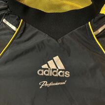 adidas Professional アディダス プロフェッショナル climaproof ピステ ヤッケ ウィンドブレーカー 半袖 Lサイズ 黒 黄 野球_画像2