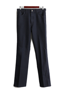 ■ ラングラー ランチャー パンツ ( メンズ 32 34 ) Wrangler スラックス フレア ブーツカット ドレス ジーンズ ノータック ボトムス 濃紺