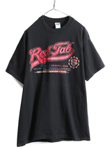 90s USA製 ■ リーバイス 発泡 プリント 半袖 Tシャツ メンズ L / 古着 90年代 Levis オールド ヘビーウェイト 赤タブ レッドタブ ブラック_画像1