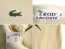 70s ビンテージ ■ ラコステ 鹿の子 半袖 ポロシャツ メンズ XL 小さめ L 程 70年代 IZOD LACOSTE 半袖シャツ ベージュ ボックスシルエット_画像4